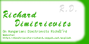 richard dimitrievits business card